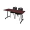 Kobe Rectangle Mobile table, 66" W, 29" H, Laminate Top, Mahogany MKTRCC6624MH47BK - alternate 1